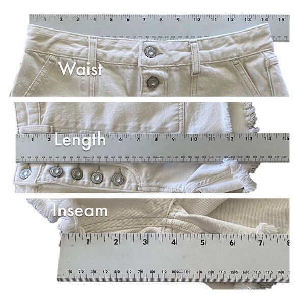 Free People Jesse carpenter short - sz 26 - high waisted - cotton - summer - Picture 10 of 10